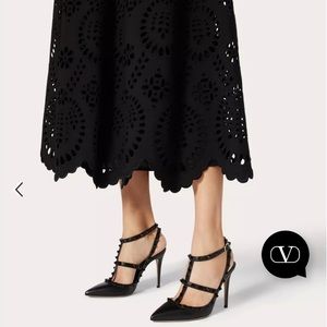 Valentino Rockstud Ankle Strap tonal black 6.5 / 100mm